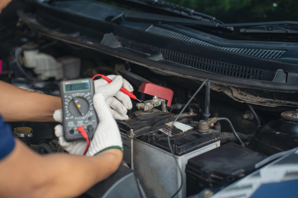 Various car batteries stocked at Michael and Sons Auto Service